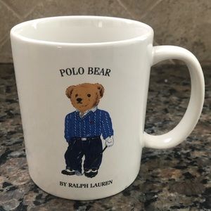 Vintage 1997 Polo Ralph Lauren royal golf bear coffee mug Rare